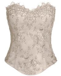 ALEXIA & ANTONIA - Embellished Lace Corset - Lyst