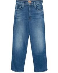 Mother - Jean The Rambler Zip Flood À Coupe Droite - Lyst