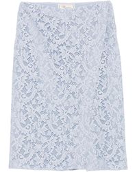 Blumarine - Jupe Mi-Longue À Fleurs En Dentelle - Lyst