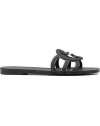 Gucci - Gg Flat Sandals - Lyst