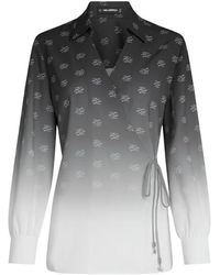 KARL LAGERFELD - Fluid Wrap Blouse - Lyst