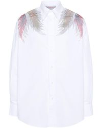 Bluemarble - Rhinestone-wings Poplin Shirt - Lyst