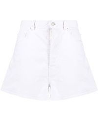 DSquared² - White Bull Jeans-Shorts - Lyst