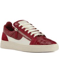 Giuseppe Zanotti - Frankie Crocodile-Effect Sneakers - Lyst