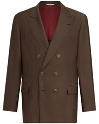 Brunello Cucinelli - Virgin-Wool And Cashmere One-And-A-Half Breasted Deconstructed Blazer - Lyst