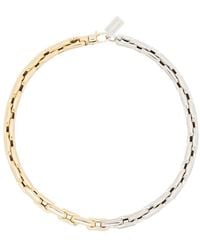 Lauren Rubinski - 14kt Gold Two-tone Chain-link Necklace - Lyst