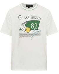Lacoste - Runway Tennis-Print T-Shirt - Lyst