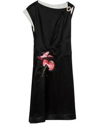 3.1 Phillip Lim - Floral-motif Draped Twisted Dress - Lyst