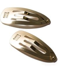 Miu Miu - Metal Hair Clips - Lyst