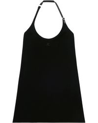 Courreges - Vestido corto con cuello halter - Lyst