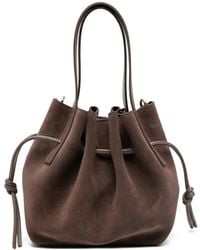 Yuzefi - Mini Scallop Suede Tote Bag - Lyst