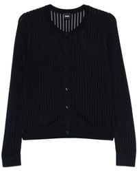 BOSS - Ribbed Cardigan - Lyst