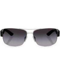 Prada - Gradient-Lens Rectangle-Frame Sunglasses - Lyst