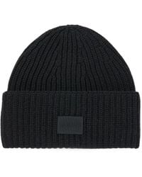 Bogner - Larah Logo-Patch Ribbed-Knit Beanie Hat - Lyst