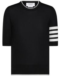 Thom Browne - 4-Bar Short-Sleeve T-Shirt - Lyst