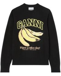 Ganni - Round-Neck Knitwear - Lyst