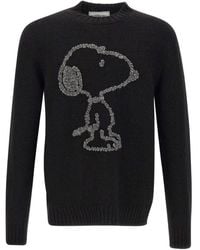 Iceberg - Snoopy-Embroidered Crew-Neck Sweater - Lyst