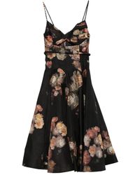 Zimmermann - Hypnotic Twist Floral-Print Midi Dress - Lyst