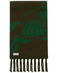 Burberry - Reversible Ekd Wool Scarf - Lyst