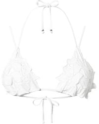 Twinset - Floral-Appliqué Triangle Bikini Top - Lyst