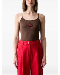 MC2 Saint Barth - Zaira Beaded-Starfish-Patch Ribbed Top - Lyst
