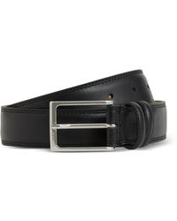 BOGGI - Twisted Leather Belt With Saddle Stitch - Lyst