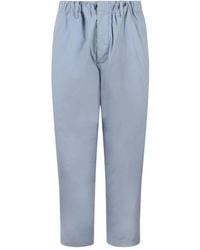 Low Brand - Cotton Straight-Leg Trousers - Lyst