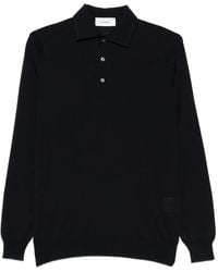 Lardini - Long-Sleeve Wool Polo Shirt - Lyst
