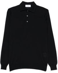 Lardini - Long-Sleeve Wool Polo Shirt - Lyst