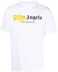 Palm Angels - Camiseta de manga corta con logo LA - Lyst