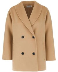 The Dynamis Studio - Double-Breasted Shawl-Lapel Coat - Lyst