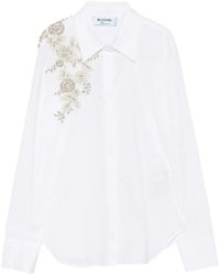 Blugirl Blumarine - Floral-Bead Embellished Shirt - Lyst