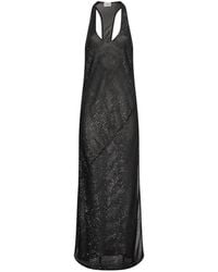 ANDAMANE - Fonda Sequin-Embellished Halterneck Slim-Fit Maxi Dress - Lyst