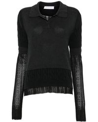 Marie Adam-Leenaerdt - Polo En Maille À Design Superposé - Lyst
