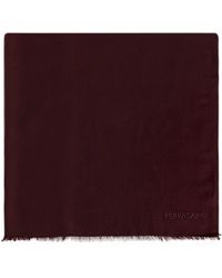 Ferragamo - Embroidered-Logo Cashmere Scarf - Lyst