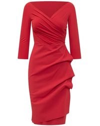 La Petite Robe Di Chiara Boni - ラッフル Vネックドレス - Lyst