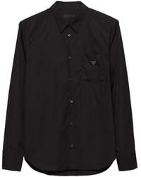Prada - Camisa con bolsillo de parche - Lyst