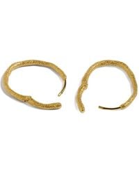 Monica Vinader - Antica Textured Medium Hoop Earrings - Lyst
