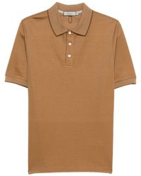 Canali - Collar Trim Polo Shirt - Lyst