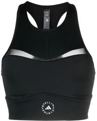 adidas By Stella McCartney - Training Logo-Print Cropped Top - Lyst