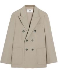 Ami Paris - Double-Breasted Peak-Lapel Blazer - Lyst