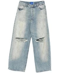 DAGGER - Johnny Distressed Wide-Leg Jeans - Lyst