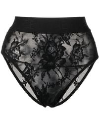 Dolce & Gabbana - Floral-Lace High-Waist Briefs - Lyst
