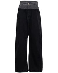Litkovskaya - Denim Panelled Wide-Leg Jeans - Lyst