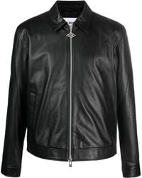 Han Kjobenhavn - Zip-up Leather Shirt Jacket - Lyst