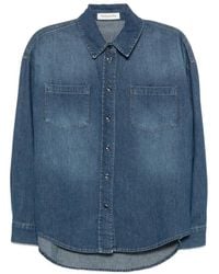 Frankie Shop - Deira Patch-Pocket Denim Shirt - Lyst