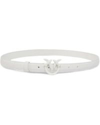 Pinko - Thin Colour-Block Love Birds Leather Belt - Lyst