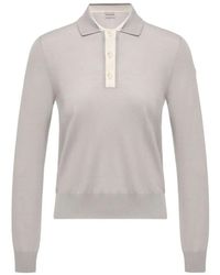 Moncler - Polo À Manches Longues - Lyst