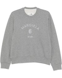 MM6 by Maison Margiela - Logo-Print Stitch Sweater - Lyst