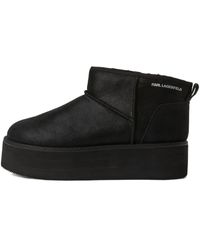 KARL LAGERFELD - Platform Pull-On Boots - Lyst
